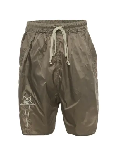 Rick Owens Vintage x Champion logo-embroidery shorts - Grey