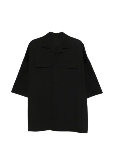 Rick Owens camp-collar flap-pocket shirt - Black
