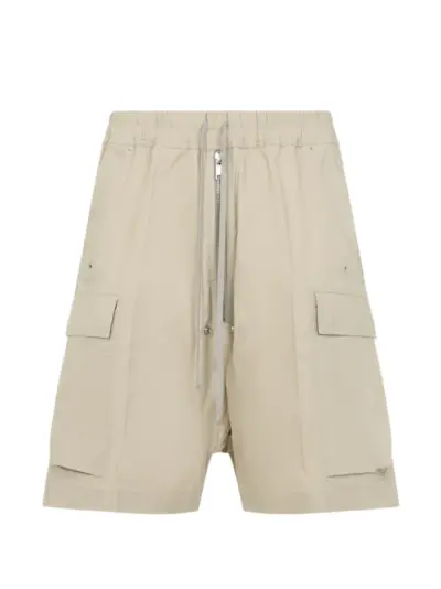 Rick Owens cotton cargo shorts - Neutrals