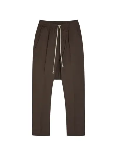 Rick Owens drawstring pleated trousers - Brown