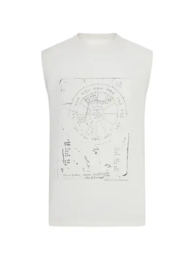 Rick Owens graphic print sleeveless T-shirt - Neutrals