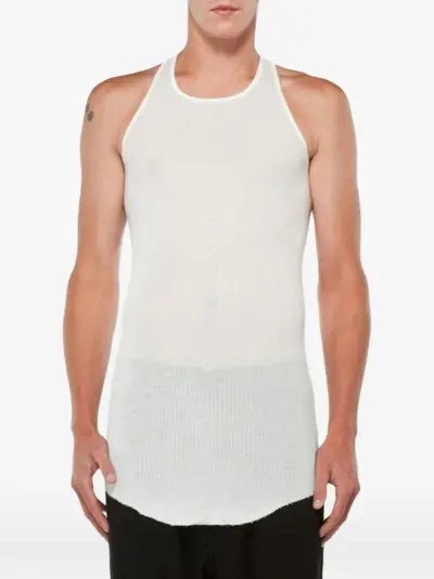 Rick Owens halter ribbed vest - White