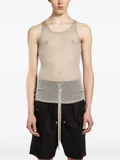 Rick Owens knitted tank top - Neutrals