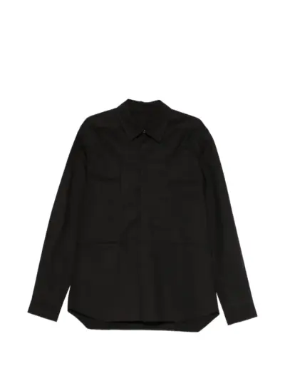 Rick Owens long-sleeve classic-collar shirt - Black