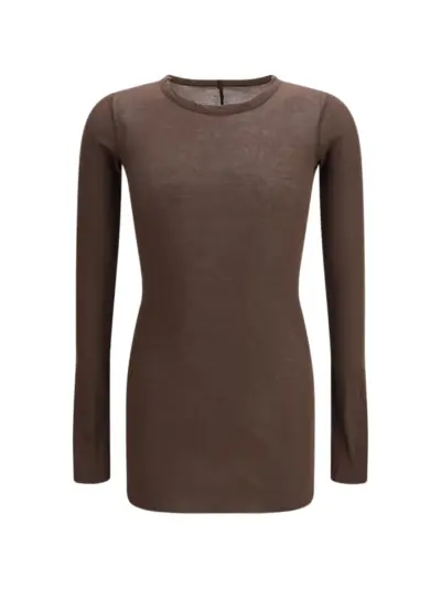 Rick Owens long-sleeve ribbed top - Brown