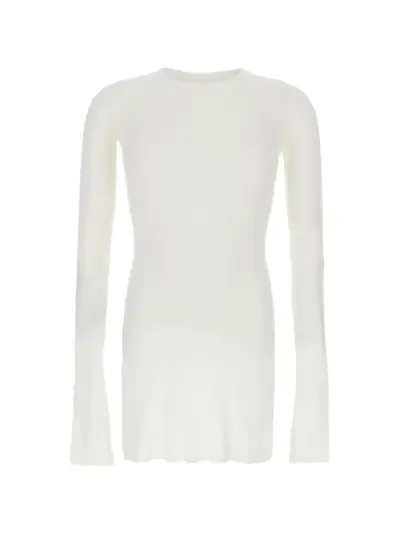 Rick Owens long-sleeved ribbed T-shirt - White