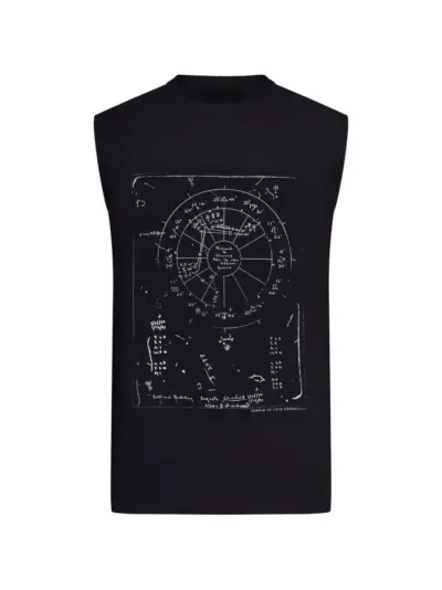 Rick Owens printed sleeveless tank top - Black