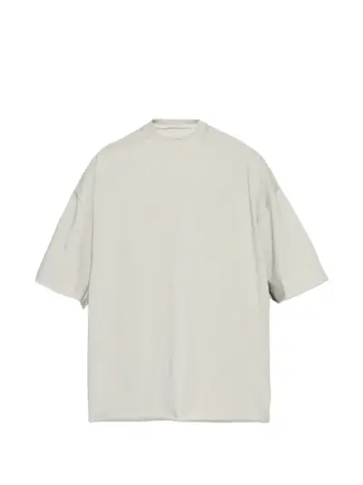 Rick Owens raw-cut short-sleeve T-shirt - Neutrals