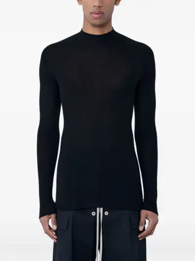 Rick Owens ribbed high-neck top - Black