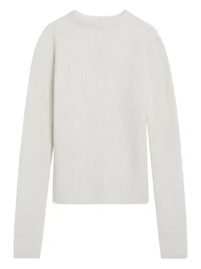 Rick Owens ribbed mock-neck sweater - White