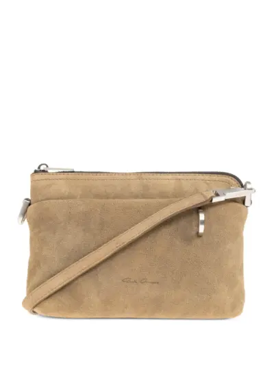Rick Owens small Adri suede shoulder bag - Neutrals