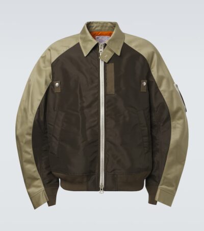 Sacai Cotton chino and twill blouson jacket