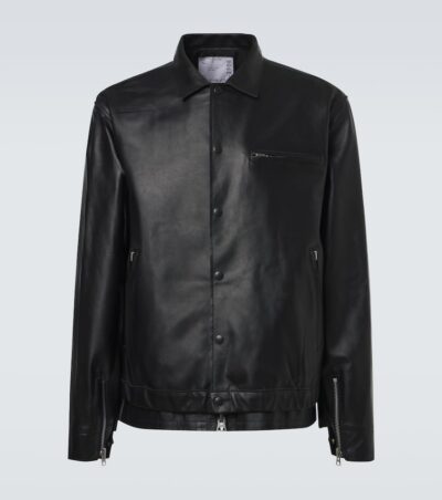 Sacai Leather blouson jacket