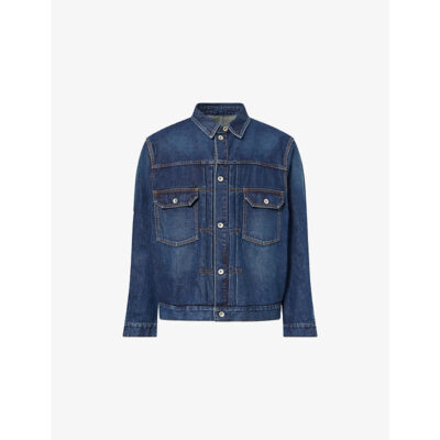 Sacai Mens Sacai Panelled Long-Sleeve Denim Jacket