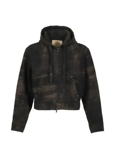 Taakk zip-up hoodie - Brown