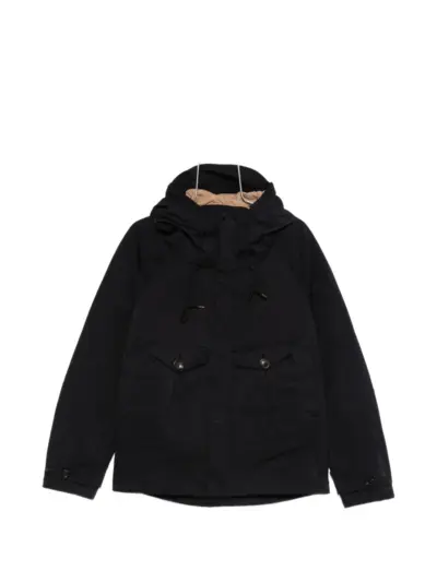 Ten C flap-pocket hooded jacket - Blue