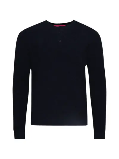 The Elder Statesman ribbed buttoned sweater - Black