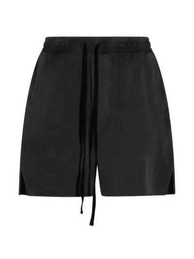 Thom Krom drawstring cotton shorts - Black