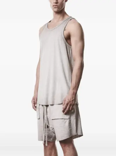 Thom Krom fine-ribbed tank top - Grey
