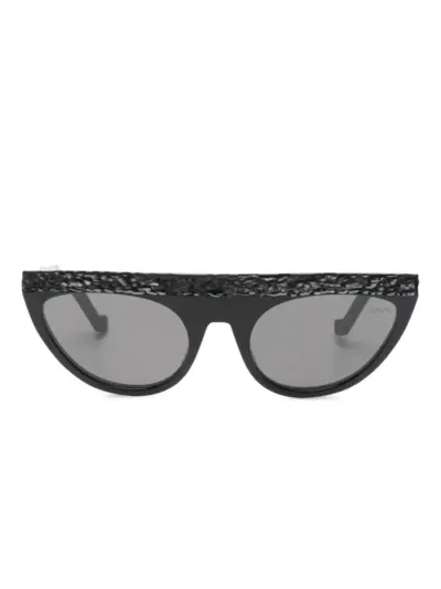 VAVA Eyewear textured cat-eye-frame sunglasses - Black