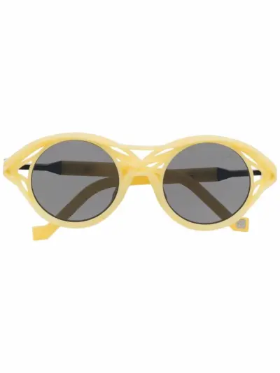 VAVA Eyewear x Kengo Kuma CL0015 round sunglasses - Yellow