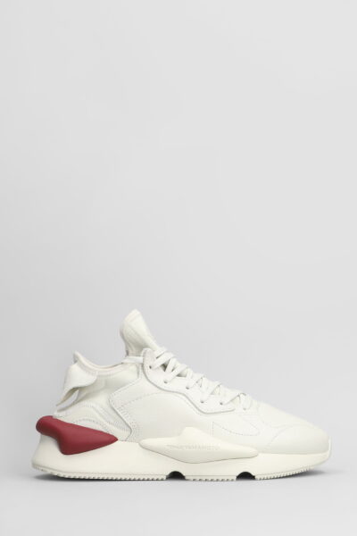 Y-3 Kaiwa Sneakers In White Leather