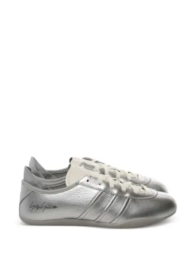 Y-3 Tokyo signature stripe leather sneakers - Silver