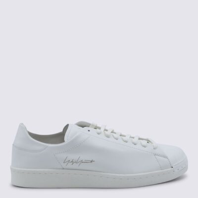 Y-3 White Leather Superstar Sneakers