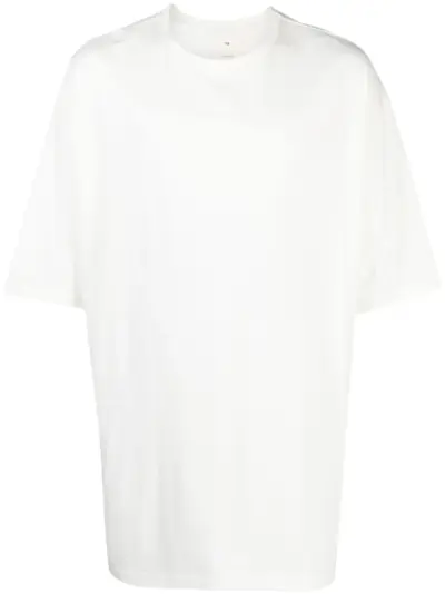 Y-3 logo-patch cotton T-shirt - White