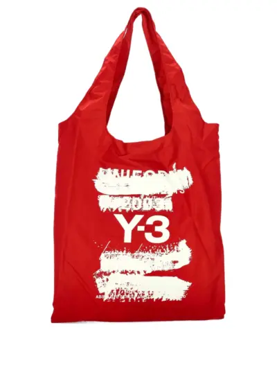 Y-3 logo-print tote bag - Red