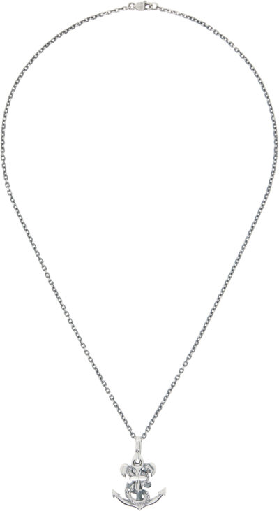 YOHJI YAMAMOTO Snake Anchor Pendant Necklace