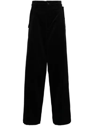 Yohji Yamamoto corduroy trousers - Black