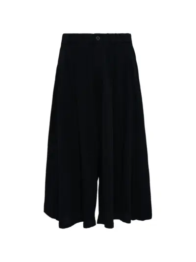 Yohji Yamamoto cotton trousers - Black