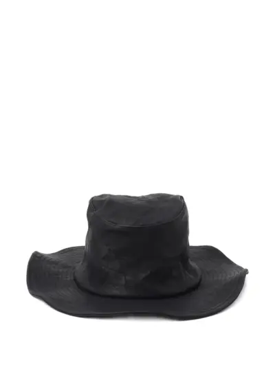 Yohji Yamamoto leather hat - Black