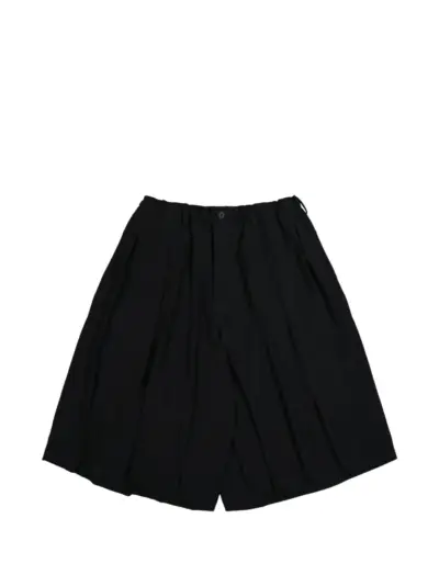 Yohji Yamamoto pleated tailored shorts - Black