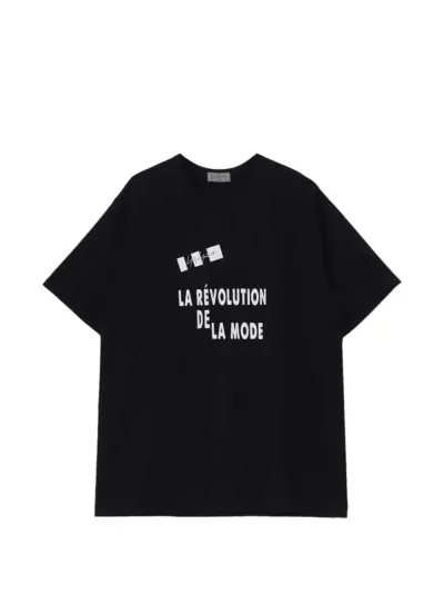 Yohji Yamamoto print T-shirt - Black