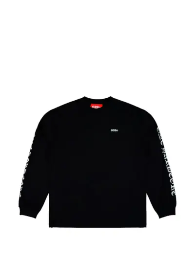 032c lettering-print long-sleeve sweatshirt - Black