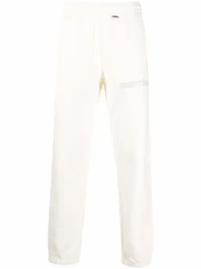 032c straight-leg logo cotton track pants - Neutrals