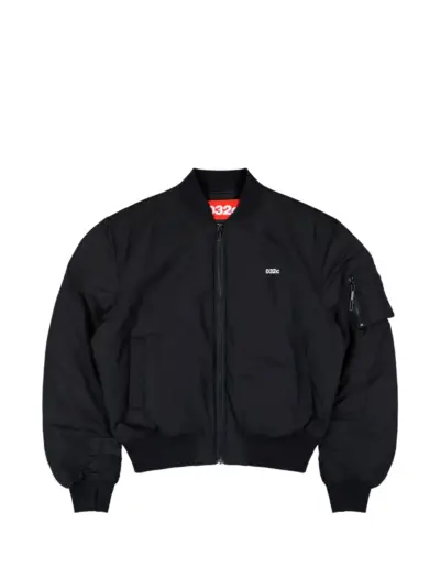 032c zip-up bomber jacket - Black