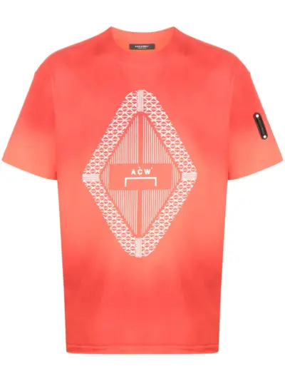 A-COLD-WALL* Gradient logo-print T-shirt - Orange