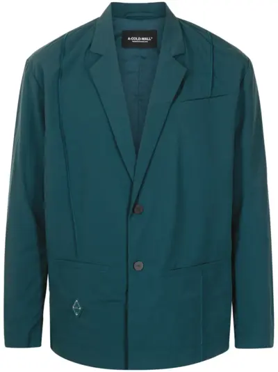 A-COLD-WALL* Rhombus single-breasted badge blazer - Green