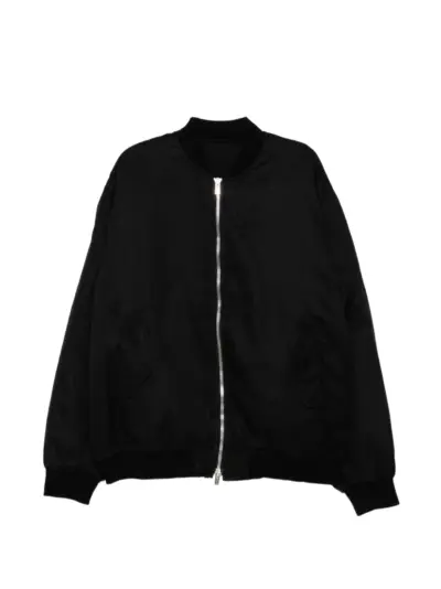 A Diciannoveventitre logo-patch bomber jacket - Black