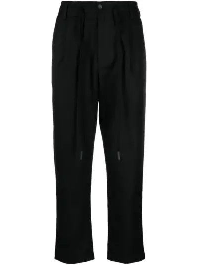 Andrea Ya'aqov drawstring straight-leg trousers - Black