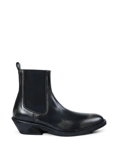 Ann Demeulemeester Caru leather chelsea boots - Black