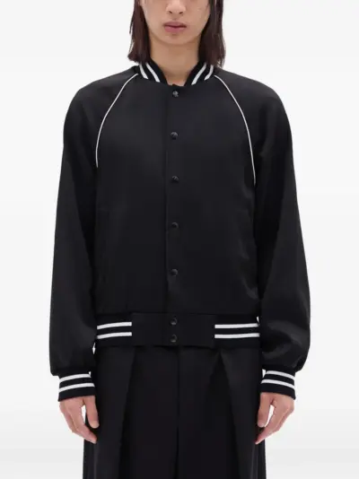 Ann Demeulemeester Esko embroidery-detail bomber jacket - Black