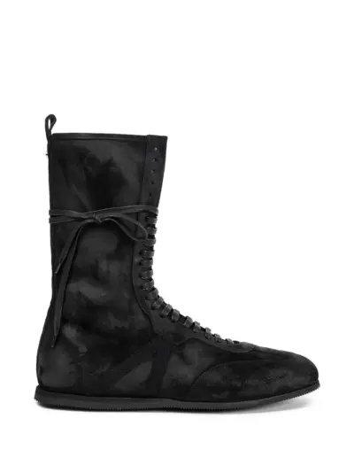 Ann Demeulemeester Fides lace-up suede sneakers - Black