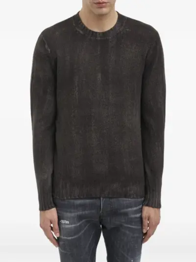 Avant Toi crew neck cashmere sweater - Brown