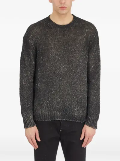 Avant Toi long-sleeve crew neck sweater - Black