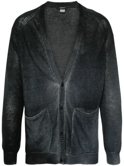 Avant Toi washed linen cardigan - Blue