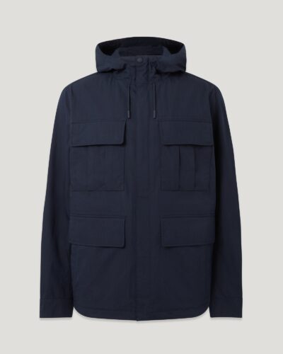 Belstaff Cargo Jacket Men's Compact Technical Cotton Dark Ink Size 3XL